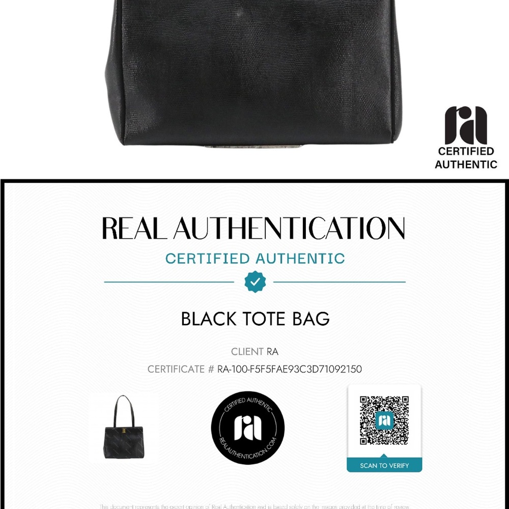 Salvatore Ferragamo Vala Vintage Black pebble Leather Tote Bag - Picture 10 of 11